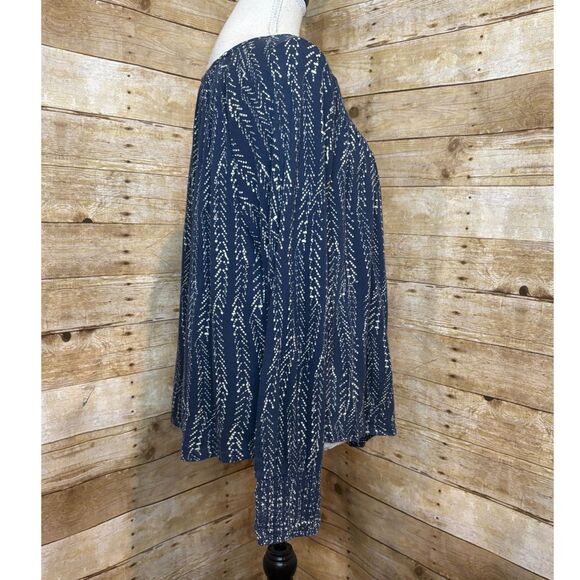 LUCKY BRAND BOHO CASUAL LOOSE FIT EVERYDAY CLASSIC ARTSIE BLOUSE SIZE XL - Picture 2 of 5